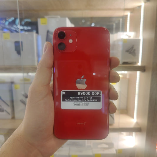 Apple iPhone 11 64GB Kártyafüggetlen 1ÉV GARANCIA