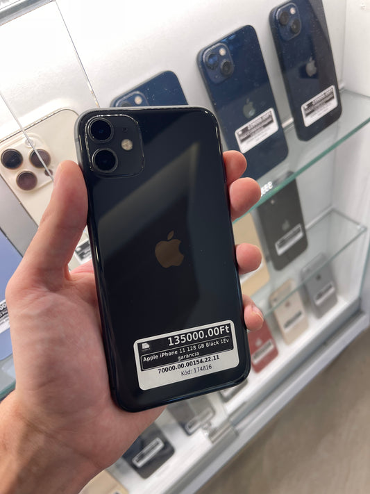 Apple iPhone 11 128 GB Black 1Év garancia Akku: 100% - LCDFIX