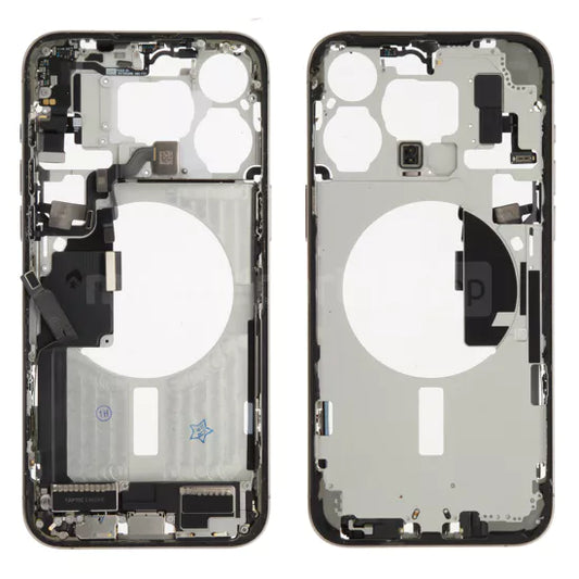 iPhone 15 Pro készülékház csere hátlapi üveggel gyári minőségben - 2 órán belül