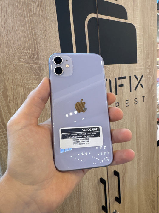 Apple iPhone 11 256GB 100% akku kártyafüggetlen 1 év garancia