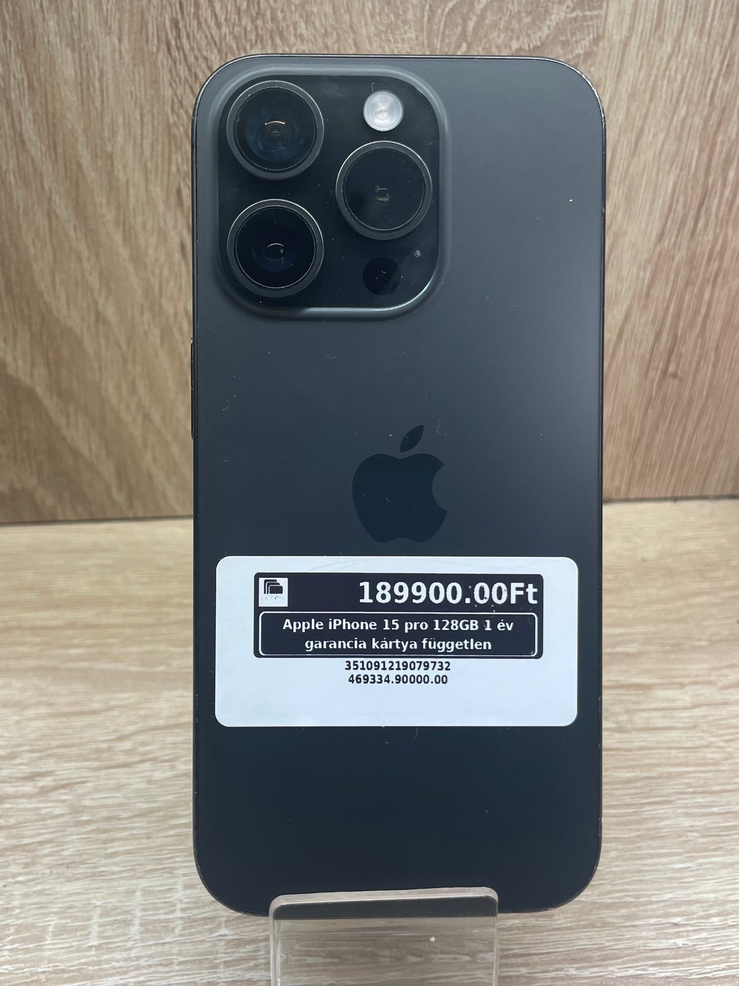 Apple iPhone 15 pro 128GB 1 év garancia kártya független