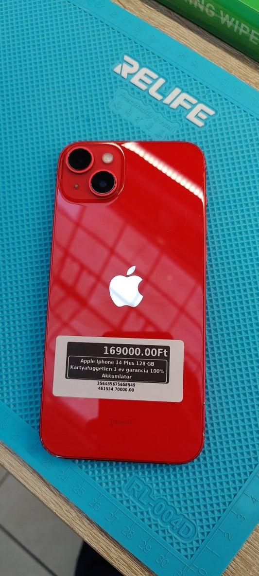 Apple Iphone 14 Plus 128 GB Kártyafüggetlen 1 év garancia 100% Akkumlátor - LCDEAL