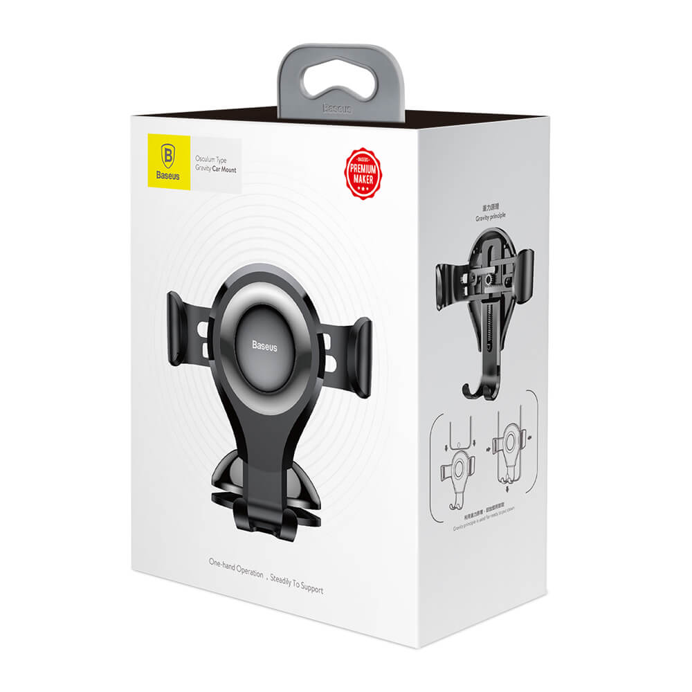 Baseus car holder Osculum gravity black - LCDEAL