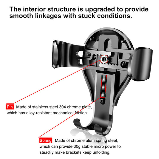 Baseus car holder Osculum gravity black - silver - LCDEAL