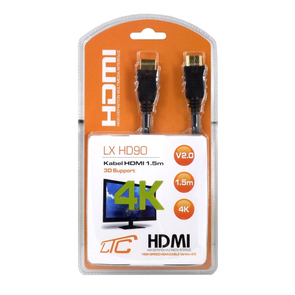 Cable HDMI - HDMI (v2.0 | 4K | 1,5 m) black - LCDEAL