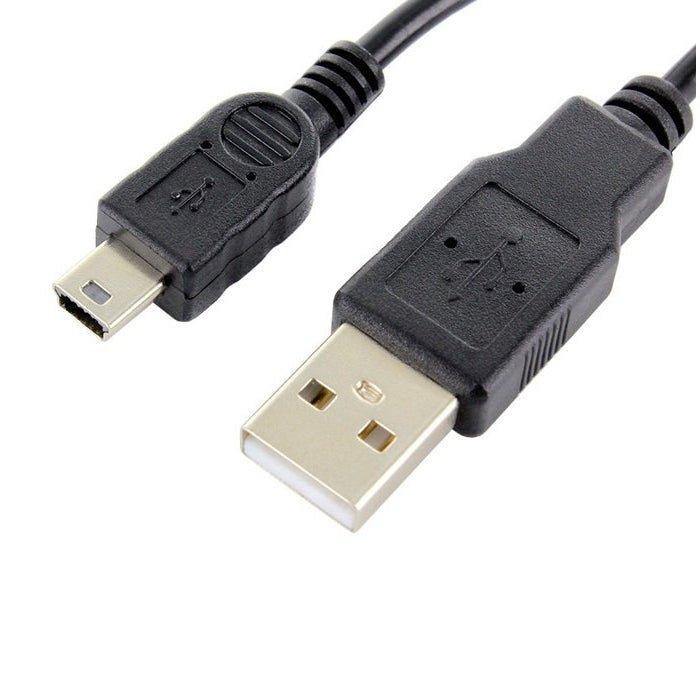Cable USB - miniUSB 1,0 m 1A black bulk - LCDEAL