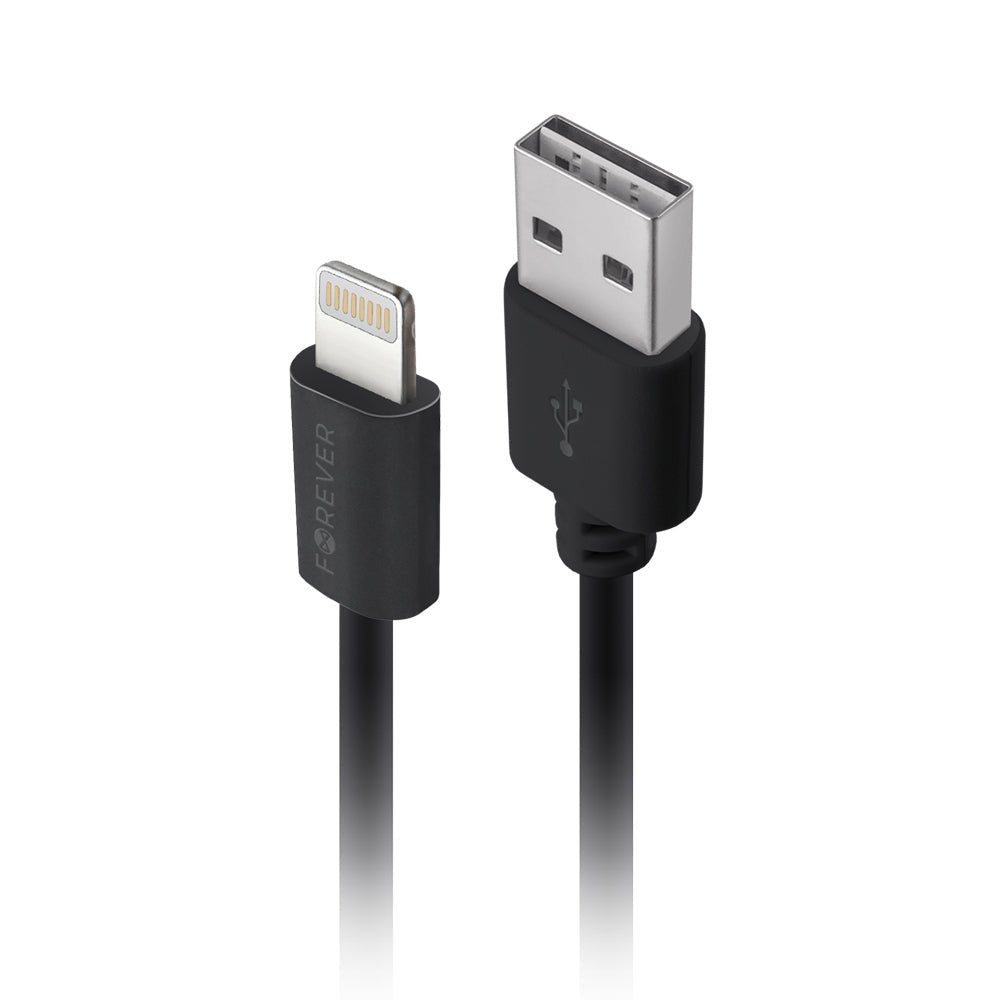 Forever M02 car charger 1x USB 2A black + Lightning cable - LCDEAL