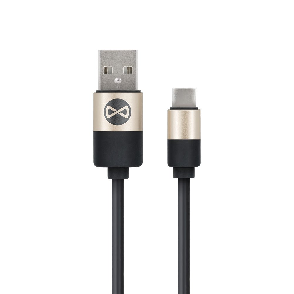Forever Modern cable USB - USB - C 1,0 m 2A black - LCDEAL