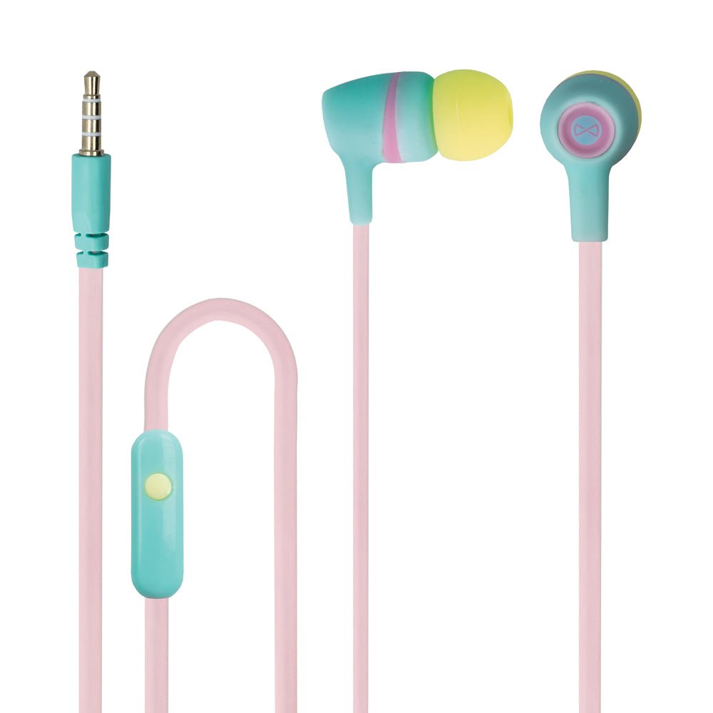 Forever wired earphones JSE - 200 jack 3,5mm pink pastel - LCDEAL