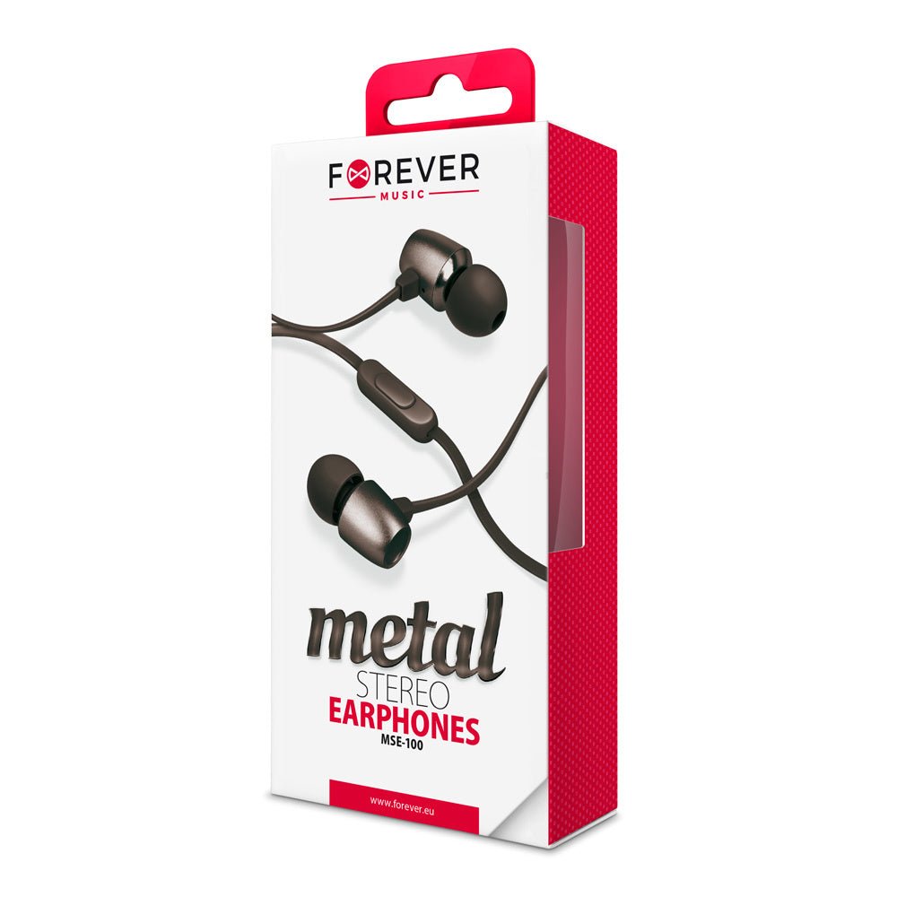 Forever wired earphones MSE - 100 jack 3,5mm black - LCDEAL