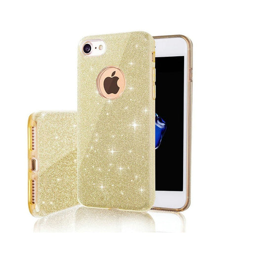 Glitter 3in1 case for iPhone 7 / 8 / SE 2020 / SE 2022 gold - LCDEAL