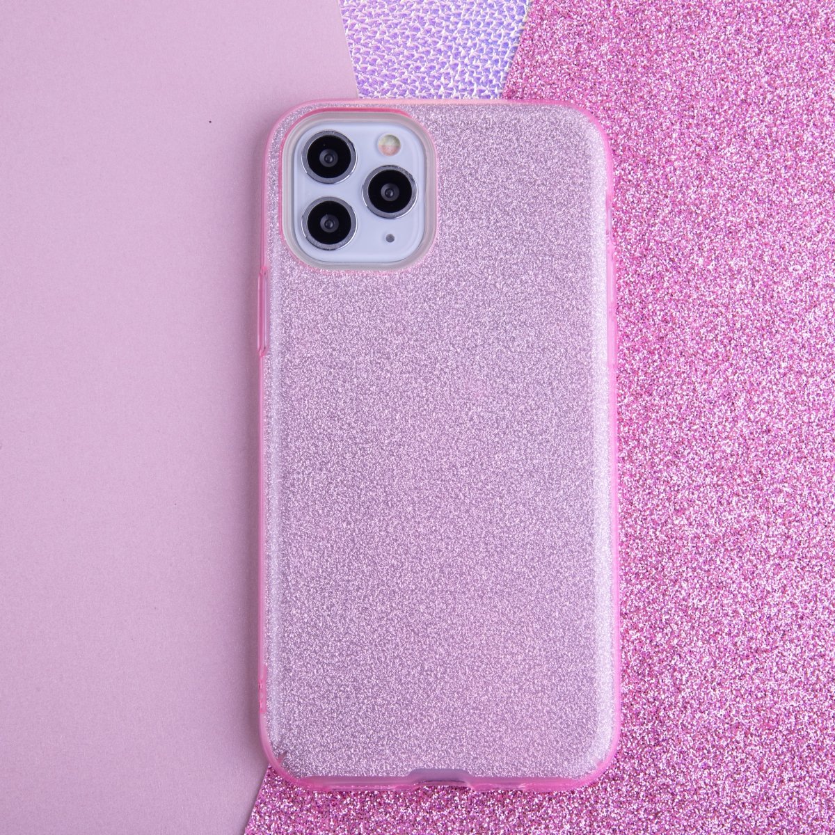 Glitter 3in1 case for iPhone 7 / 8 / SE 2020 / SE 2022 pink - LCDEAL