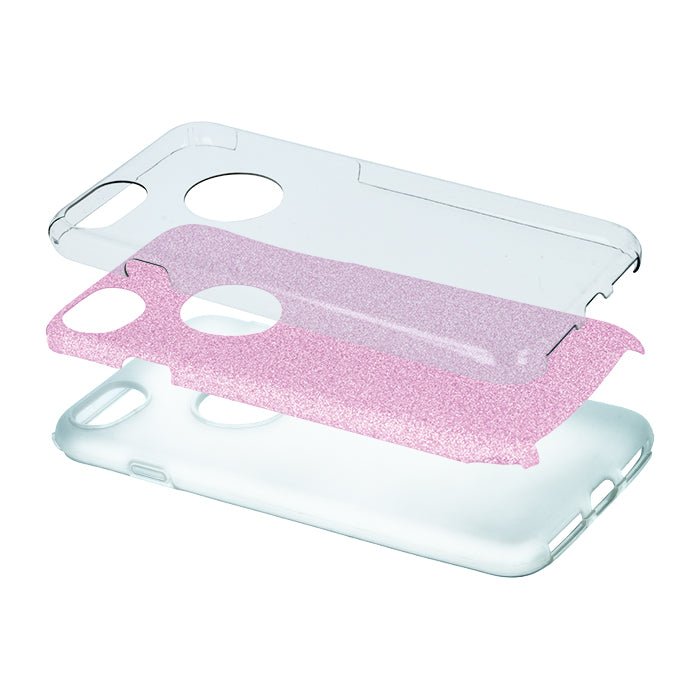 Glitter 3in1 case for iPhone 7 / 8 / SE 2020 / SE 2022 pink - LCDEAL