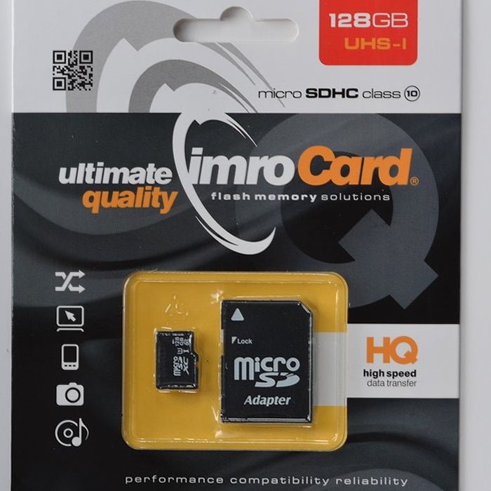 Imro memory card 128GB microSDHC cl. 10 UHS - I + adapter - LCDEAL