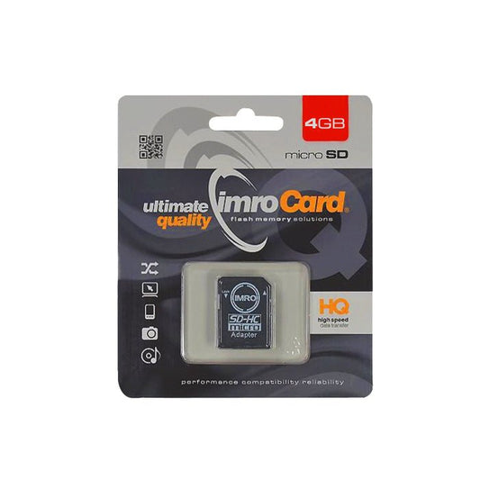 Imro memory card 4GB microSDHC cl. 10 + adapter - LCDEAL