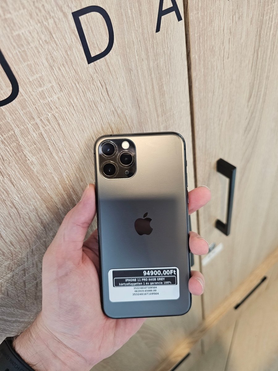 IPHONE 11 PRO 64GB GREY kártyafüggetlen 1 év garancia 100% - LCDEAL