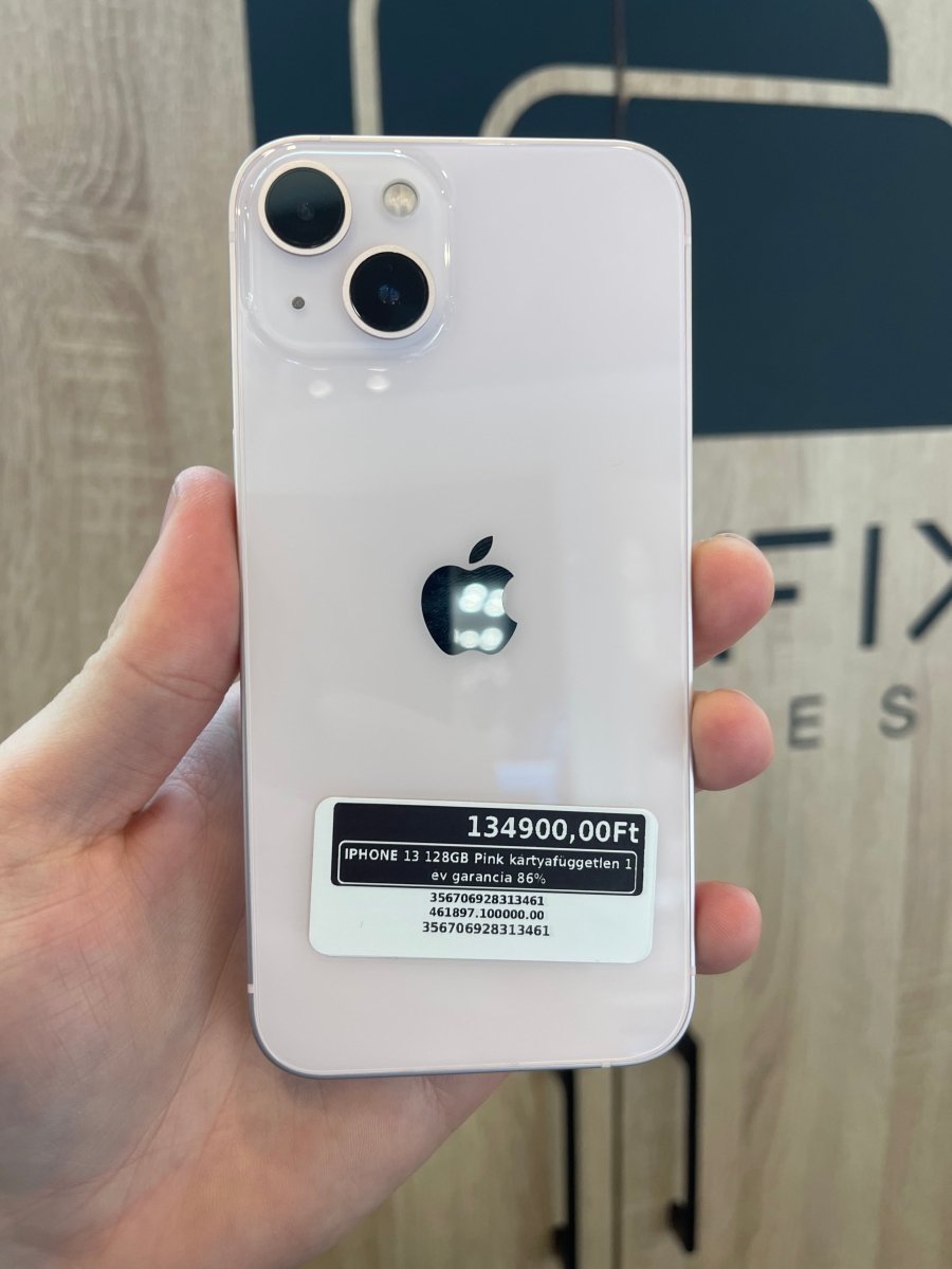 IPHONE 13 128GB Pink kártyafüggetlen 1 év garancia 86% - LCDEAL