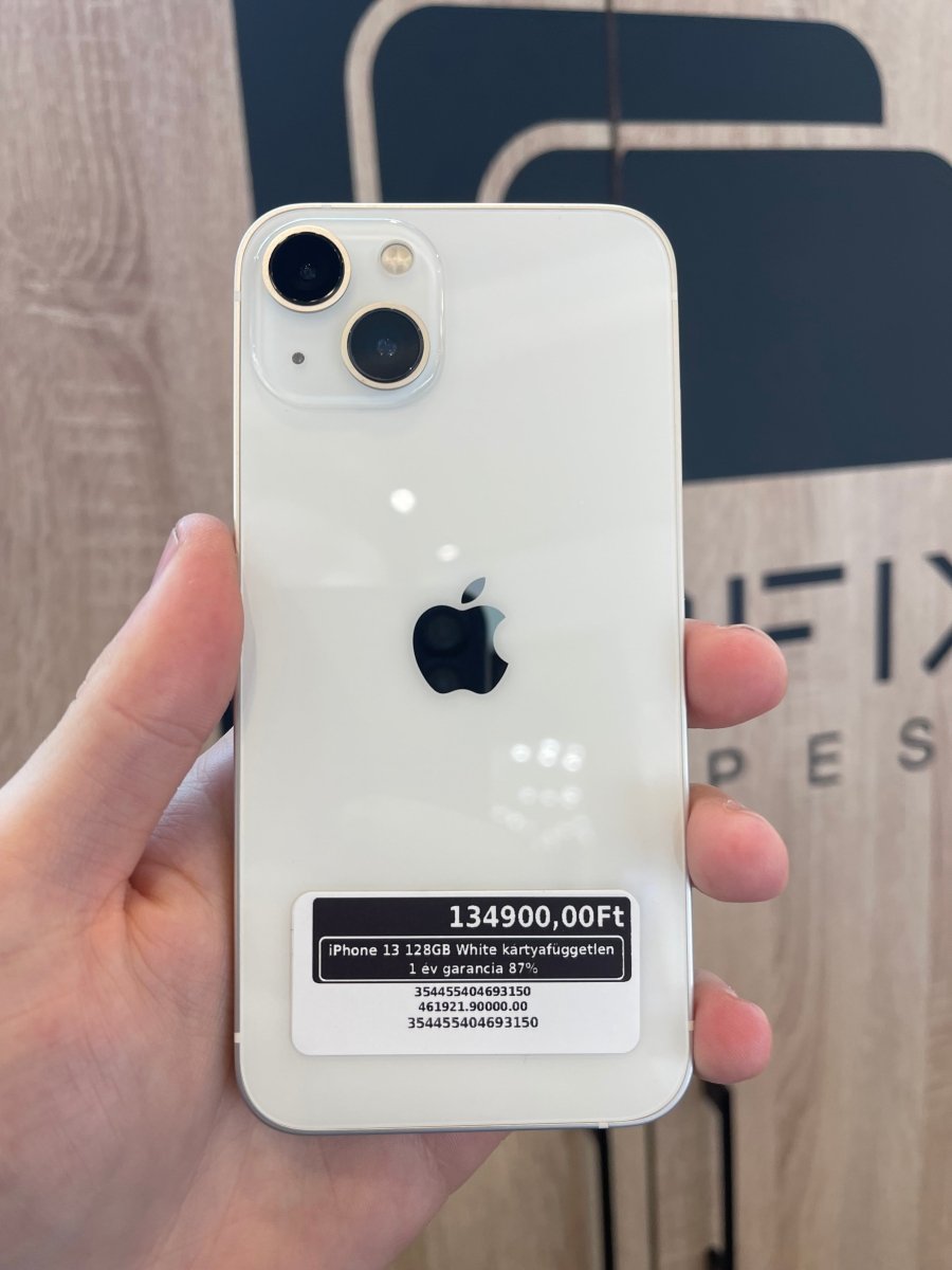 iPhone 13 128GB White kártyafüggetlen 1 év garancia 87% - LCDEAL