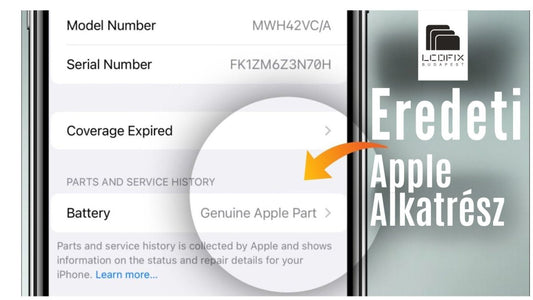 iPhone 16 Plus akkumulátor csere eredeti Apple alkatrésszel - 1 órán belül - LCDEAL