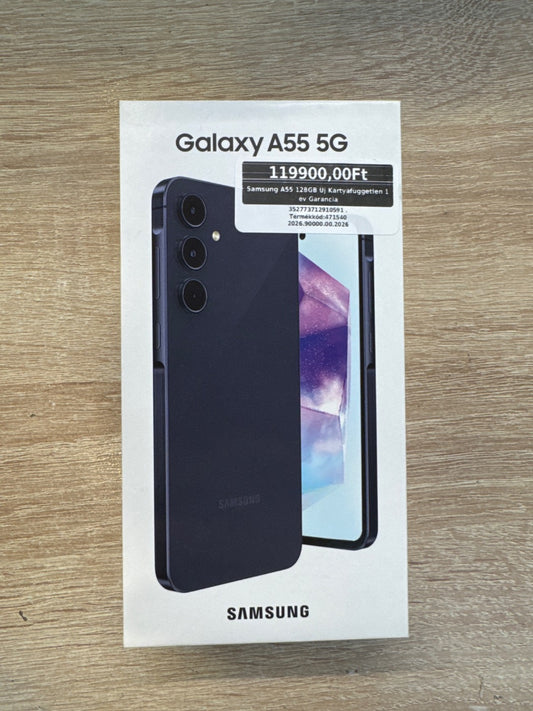 Samsung A55 128GB Új Kártyafüggetlen 1 év Garancia