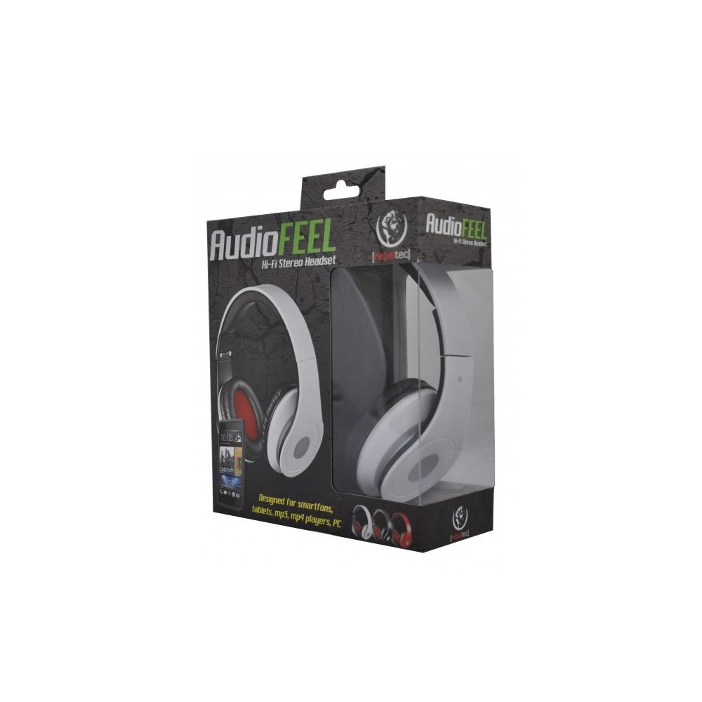 Rebeltec wired headphones AUDIOFEEL2 white - LCDEAL