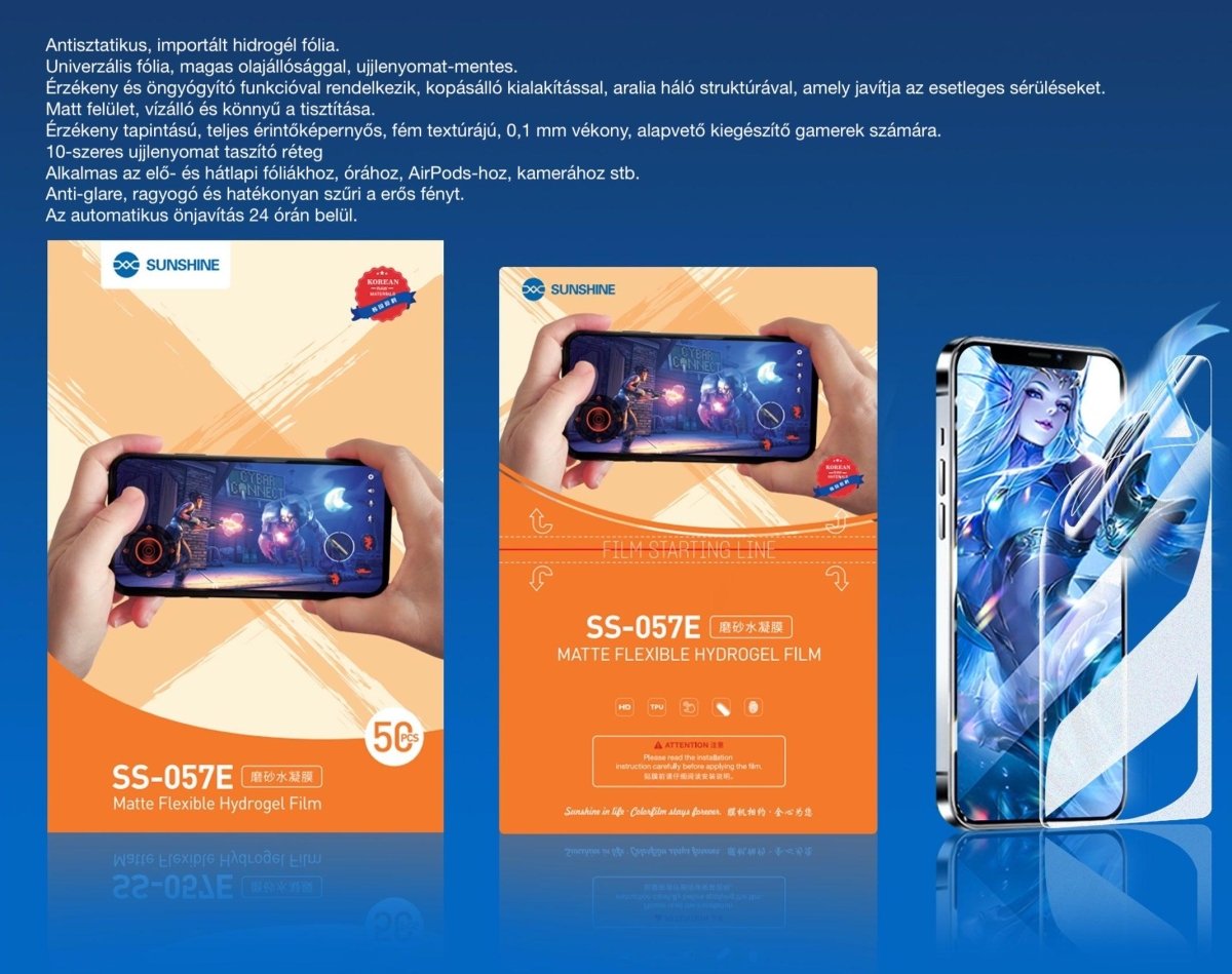 SS - 057E - Matt gamer fólia - LCDEAL