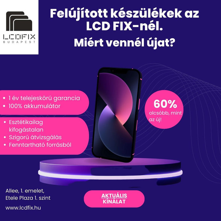 Felújított iPhone készülékek 1 év garanciával