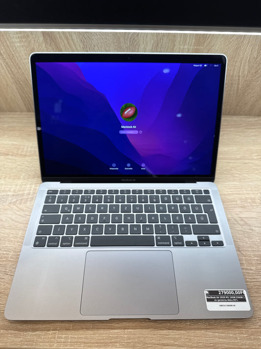 MacBook Air 2020 M1 16GB/256GB 1 év garancia Akku:95%