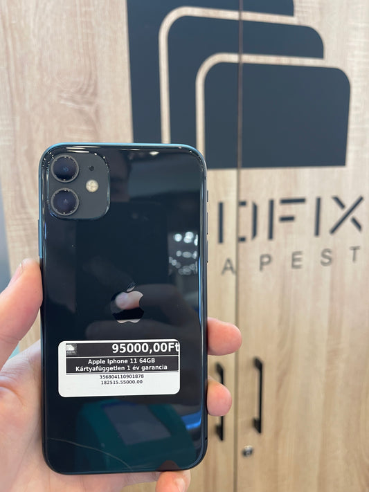 Apple Iphone 11 64GB Kártyafüggetlen 1 év garancia LCD Fix mobiltelefon szerviz