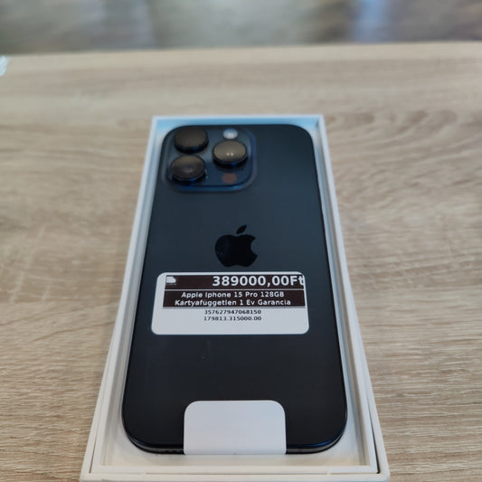 Apple iPhone 15 Pro 128GB Kártyafüggetlen 1 Év Garancia