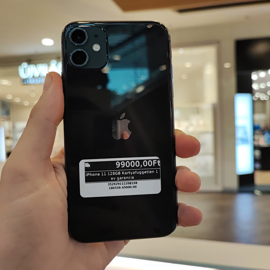 iPhone 11 128GB Kártyafüggetlen 1 év garancia