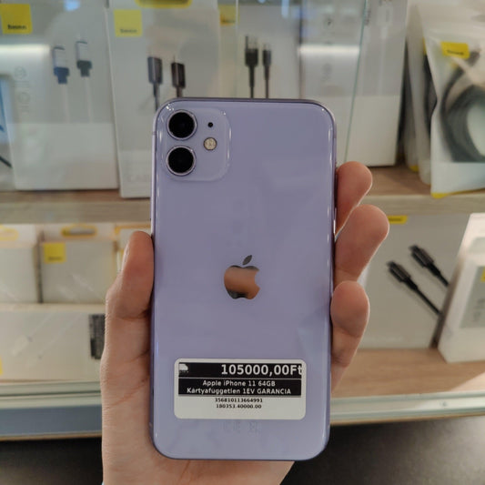 Apple iPhone 11 64GB Kártyafüggetlen 1 év garancia