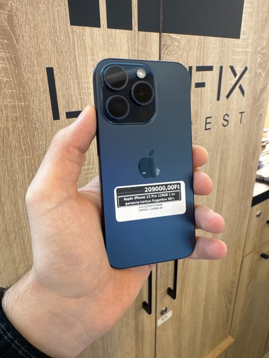 Apple iPhone 15 Pro 128GB 1 év garancia kártya független 86%