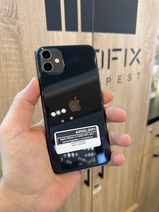 Apple iPhone 11 64GB 100% akku kártyafüggetlen 1 év garancia