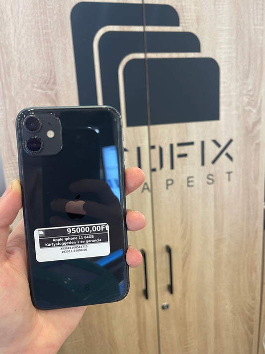 Apple Iphone 11 64GB Kártyafüggetlen 1 év garancia LCD Fix mobiltelefon szerviz