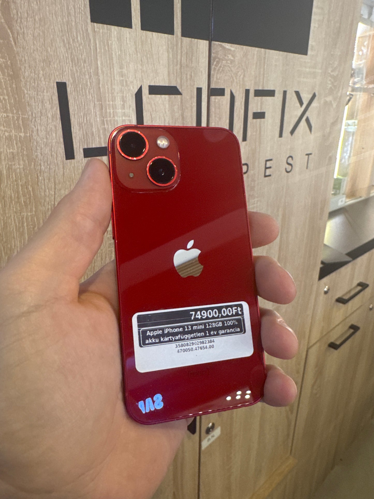 Apple iPhone 13 mini 128GB 100% akku kártyafüggetlen 1 év garancia