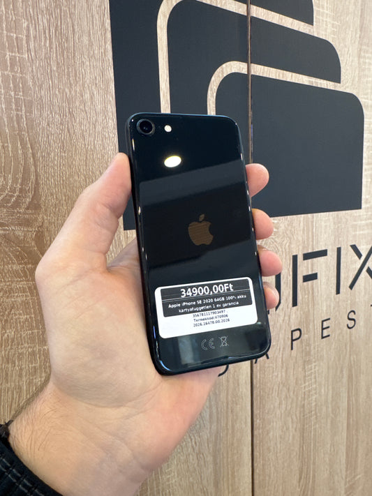 Apple iPhone SE 2020 64GB 100% akku kártyafüggetlen 1 év garancia