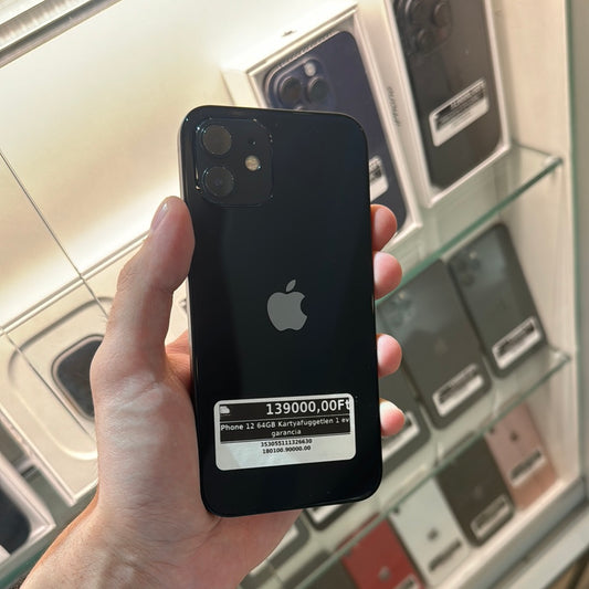 iPhone 12 64GB Kártyafüggetlen 1 év garancia