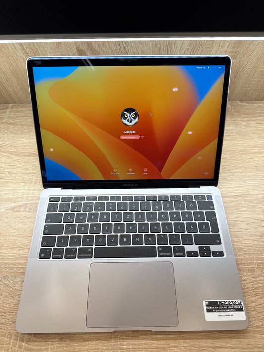 MacBook Air 2020 M1 16GB/256GB 1 év garancia Akku:85%