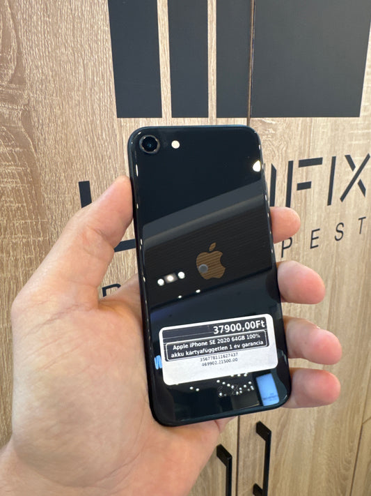 Apple iPhone SE 2020 64GB 100% akku kártyafüggetlen 1 év garancia