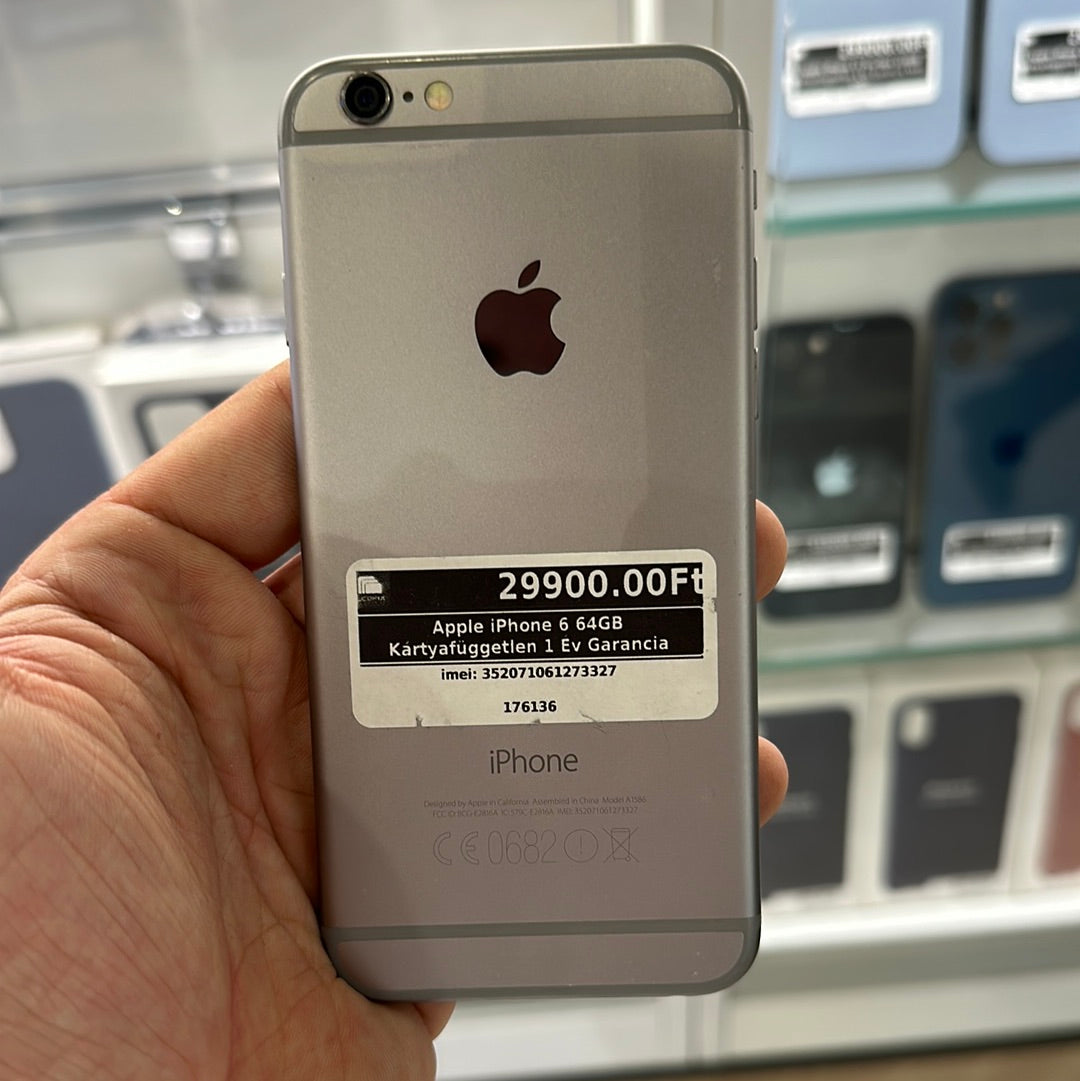 Apple iPhone 6 64GB Kártyafüggetlen 1 Év Garancia - LCDFIX