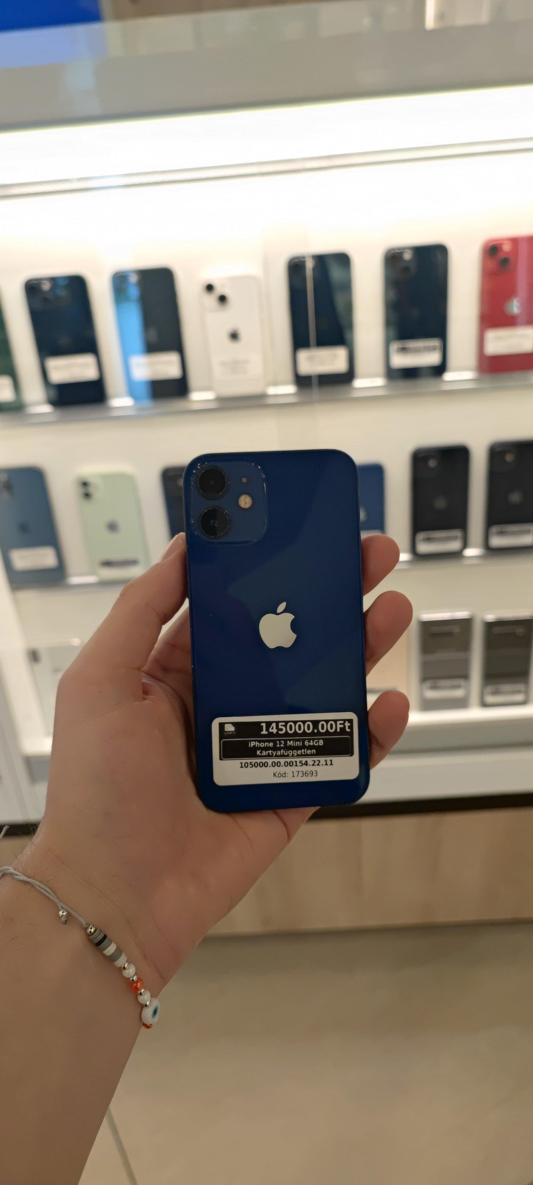 iPhone 12 Mini 64GB Kártyafüggetlen 1 év garancia Akku: 100%