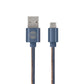 Forever Jeans cable USB - USB - C 1,0 m 2A blue - LCDEAL