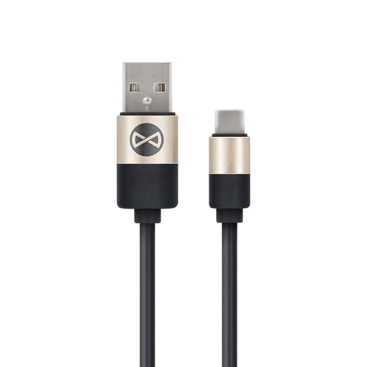Forever Modern cable USB - USB - C 1,0 m 2A black - LCDEAL