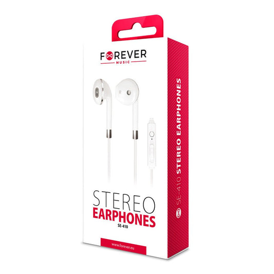 Forever wired earphones SE - 410 jack 3,5mm white - LCDEAL
