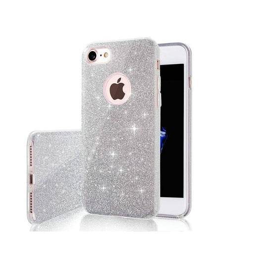 Glitter 3in1 case for iPhone XR silver - LCDEAL