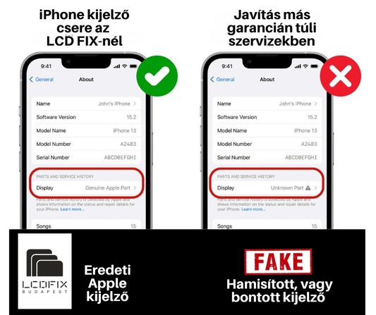 iPhone 14 hátlap csere eredeti Apple alkatrésszel - 1 órán belül