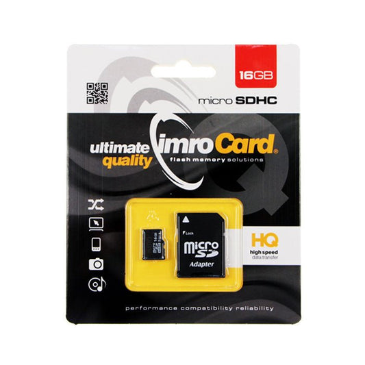 Imro memory card 16GB microSDHC cl. 10 UHS - I + adapter - LCDEAL