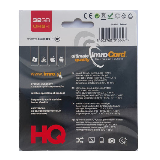 Imro MicroSD 32GB cl.10 | UHS - I - LCDEAL