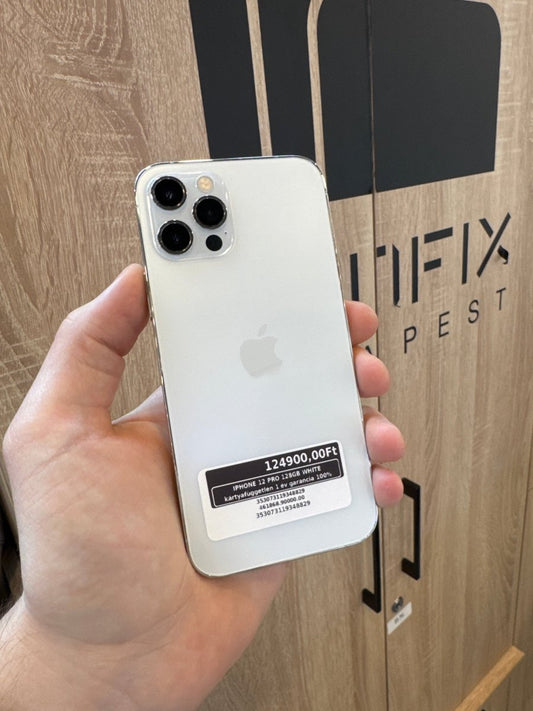 IPHONE 12 PRO 128GB WHITE kártyafüggetlen 1 év garancia 100% - LCDEAL